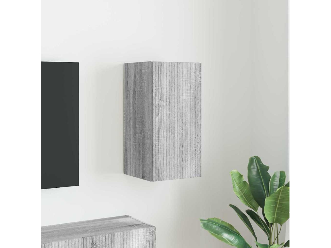 Vidaxl Armário De Tv De Parede 30 X 31 X 60 Cm Cinza Sonoma