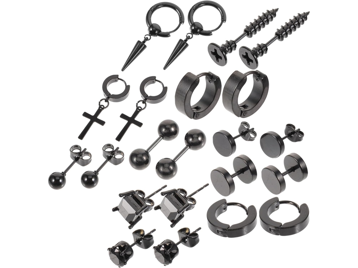 11 Pares De Brincos De Argola Para Piercing De Orelha E Nariz Para Mulheres E Meninas