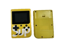 Console Portátil Retrô com Mais de 400 Títulos Clássicos, Amarelo AQUAFORGE