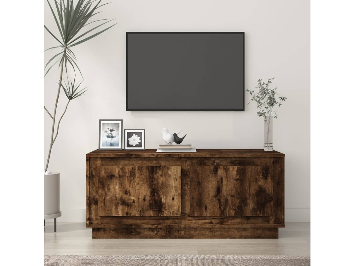 Vidaxl Mesa De Centro 102x50x44 Cm Derivados Madeira Carvalho Fumado