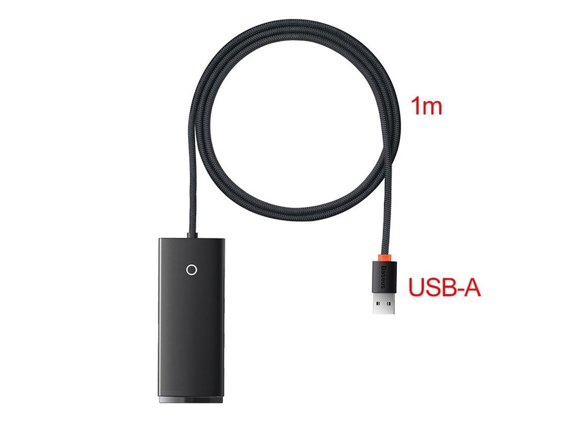Yizhood 1m 4 portas USB para USB A para USB 3.0 4 Ethernet Splitter Dock Station Cabo para laptop Macbook Pro Preto