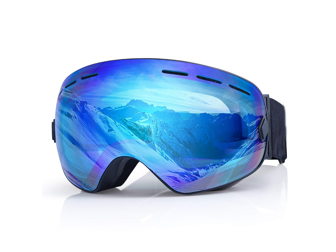 Óculos de esqui e snowboard para uso doméstico e feminino, proteção para jovens, óculos anti-queda, óculos de esqui de inverno com lentes esféricas.