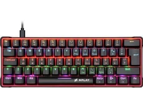 Mini Teclado Gaming NPLAY Conquer 3.0 RGB (Outlet Grade B - Mecânico - Português - Preto)
