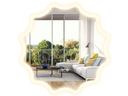 Espelho de Banheiro Led Antiembaçante com Borda Ondulada, Luzes 3 Cores, 60 X 60 Cm, Prata B2X