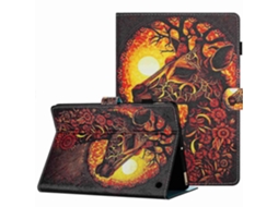 Capa de couro Webake para tablet inteligente com padrão pintado e costura