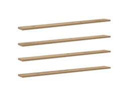 Conjunto de Estante de Prateleira 4 Pcs Castanho 100x10x1,5 cm MAISON EXCLUSIVE