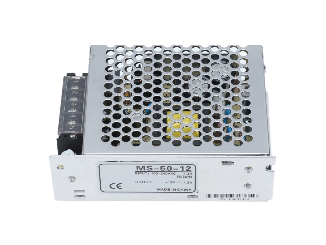 Transformador Veloriskku - Interruptor de alimentação Berm 100-240V AC - Conversor de comutação para fita de LED MS-50-12