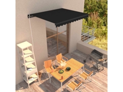 Vidaxl Toldo Retrátil Manual 350x250 Cm Antracite