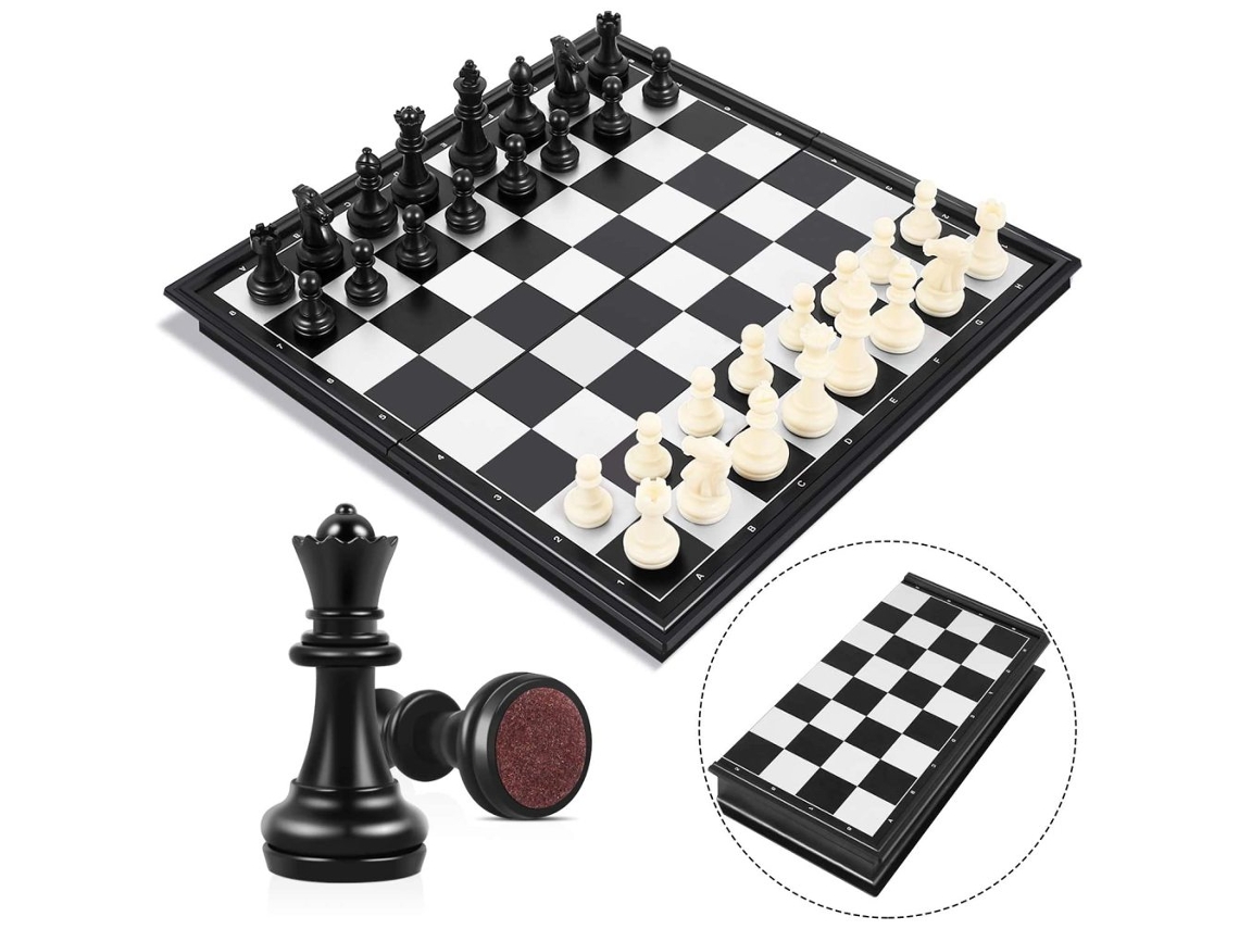 Conjunto de Jogos de Tabuleiro 65.83 Preto e Branco 25*25Cm Tabuleiro Peças em Preto e Branco Embalagem em Chinês