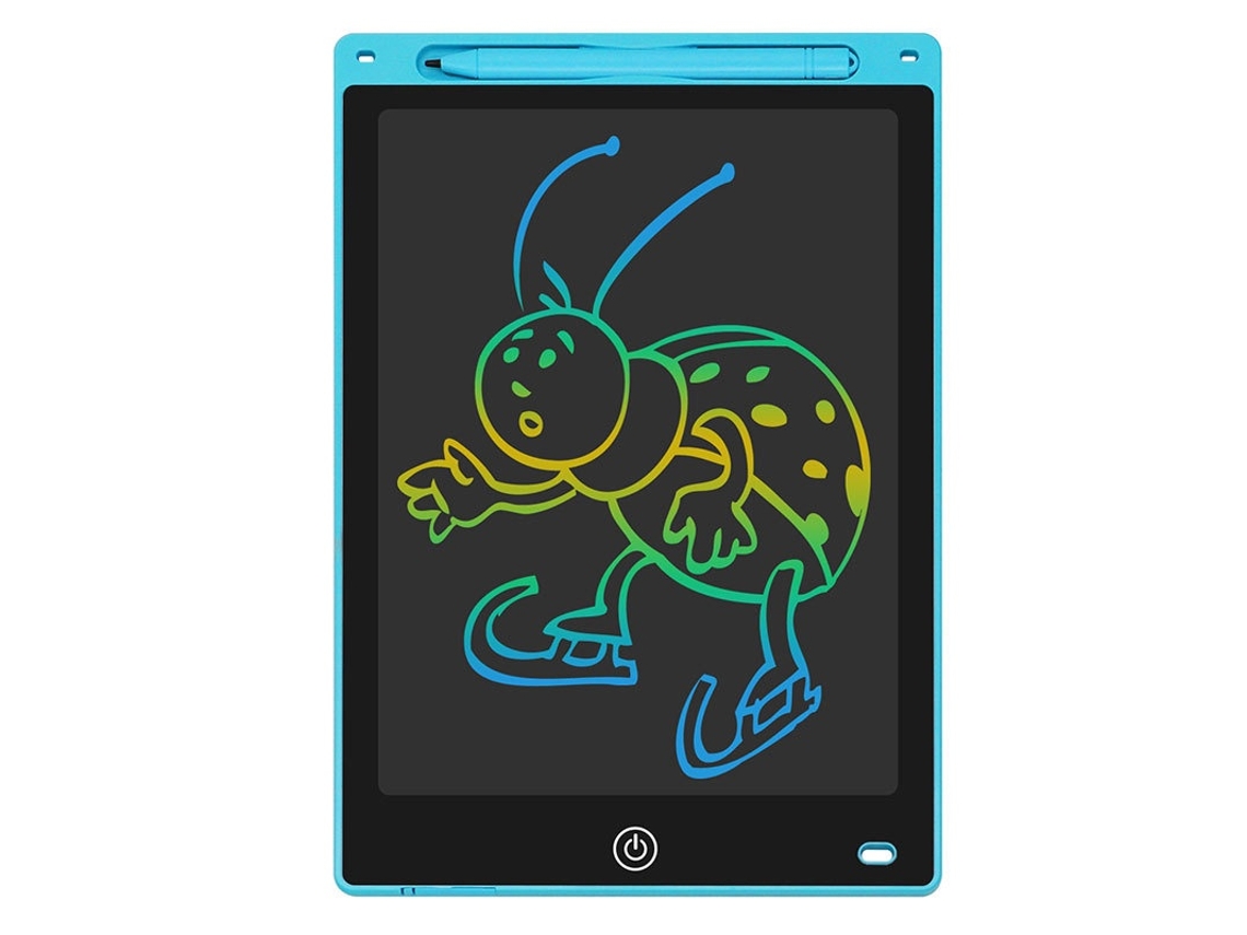 Tablet De Escrita Lcd De 10 Polegadas E Quadro Para Colorir Para Crianças Azul Claro Elysve