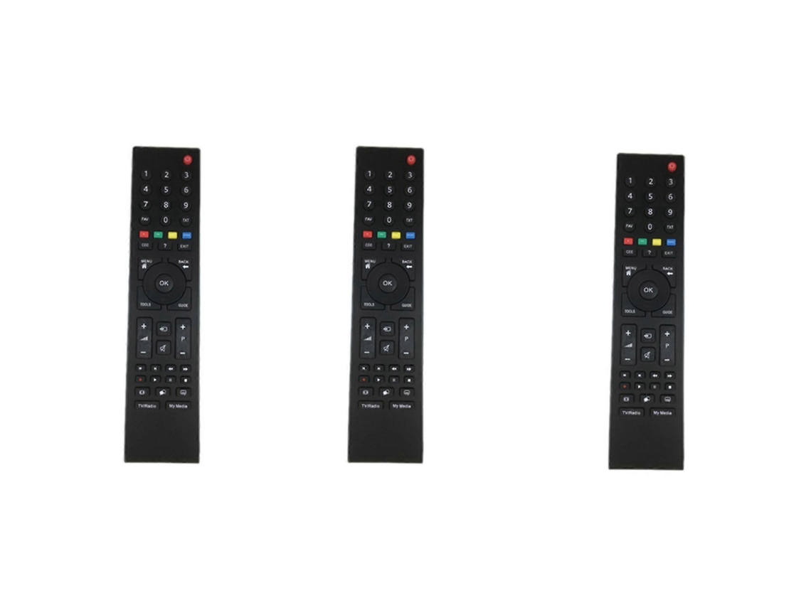 3 Controles Remotos Para Tv Lcd Smart Grundig - Substitui O Controle Remoto Rc3214801 02 Ts1187r-5 Ts1187