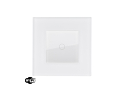 Interruptor Wifi Táctil Simples com Moldura de Vidro Modern LEDKIA .