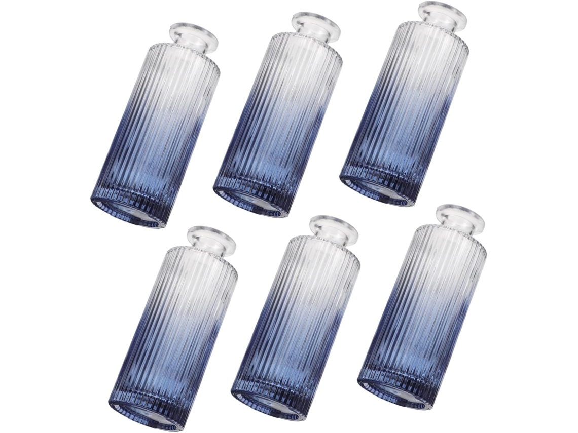 Conjunto De 6 Frascos Vintage Para Difusor De Óleos Essenciais, Em Vidro Transparente Com Design De Gokoco