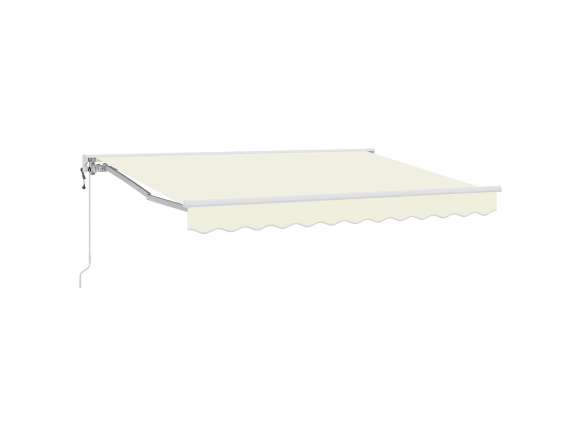 Conjunto 1 Toldo Retrátil Vidaxl Branco Alumínio (3 X 2,5 M)