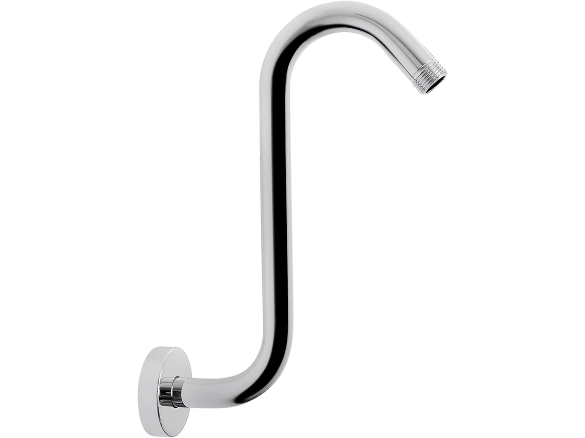 Extensor De Chuveiro Em S Com Flange, 30 Cm, Cromado