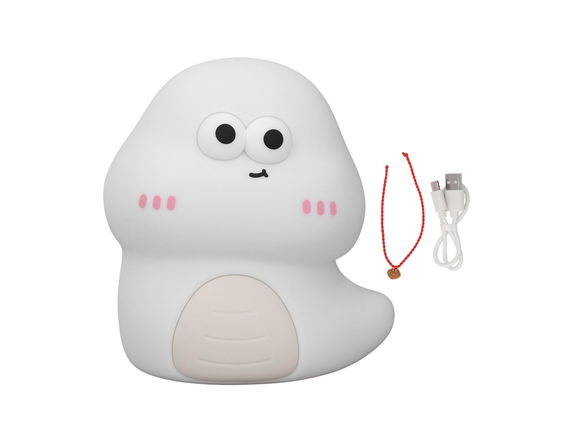 Luz Noturna Infantil Com Padrão De Cobra Silicone Macio Toque Para Berçário Branco