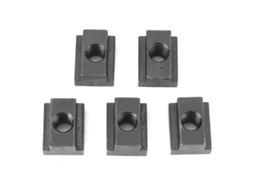 Pacote Com 5 Porcas T M8 Escurecidas, Fixadores Para Corrediças De Mesa De Máquinas-ferramenta.