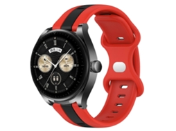 Pulseira De Silicone Bicolor Com Fecho Borboleta De 20 Mm Para Huawei Watch Buds