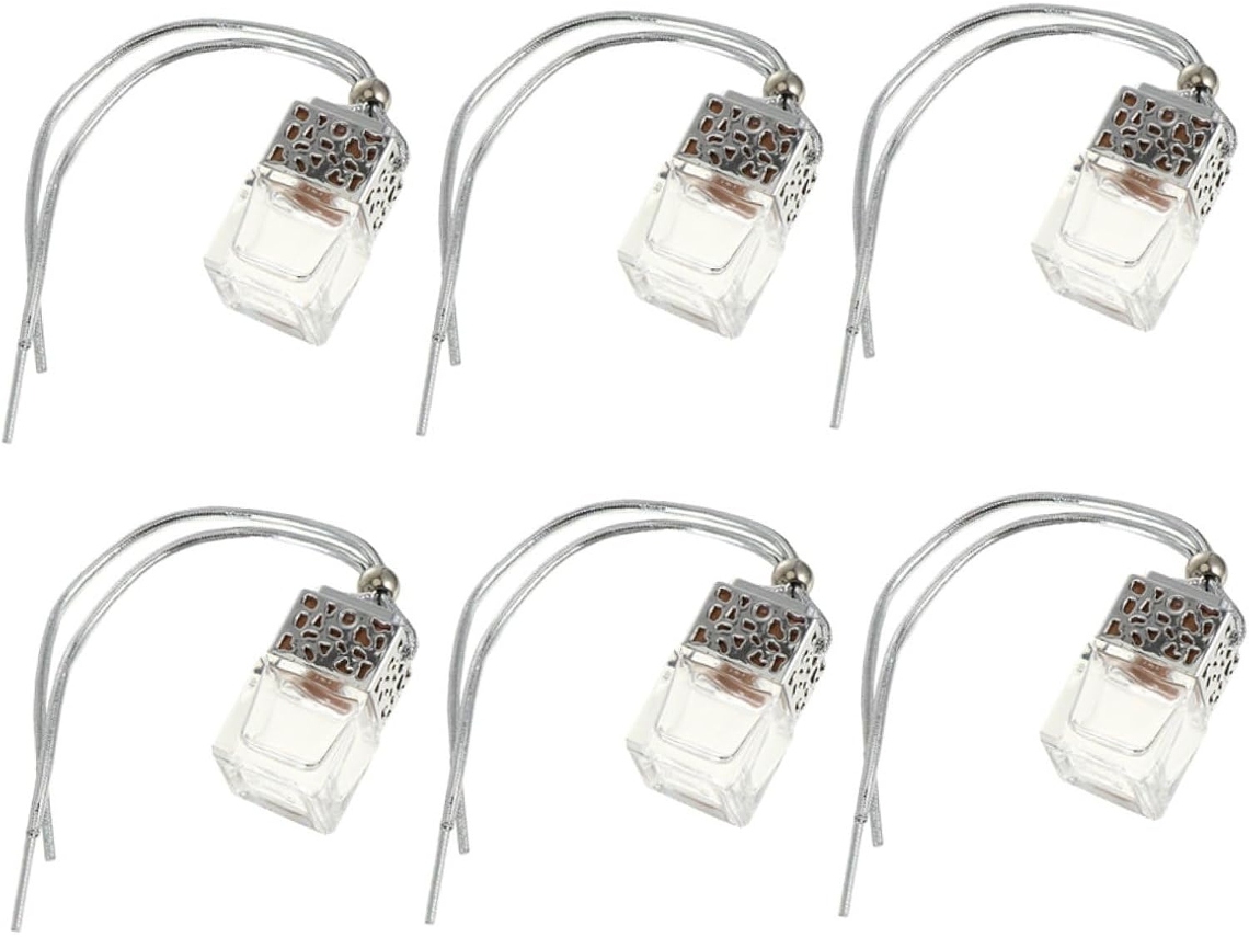 Frascos De Vidro Prateado De 6ml Para Perfume De Carro (6 Unidades) - Acessórios