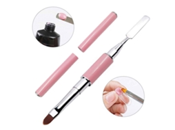 Pincel E Pegador De Polygel De Dupla Ponta, Design 2 Em 1 Pincel De Polygel Em Aço Inoxidável Para Unhas Em Gel Uv E Acrílico