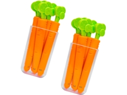2 Conjuntos de Alfinetes Laranja para Namorar Saquinhos Lanches, Pequenos, Feitos em Plástico Resistente, para Geladeira