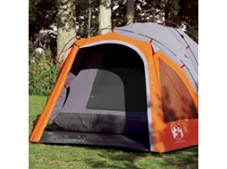 Tenda Campismo Cúpula 3 Pessoas Libertação Rápida Cinza/laranja