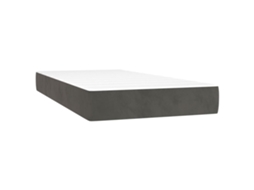 Pocket Spring Bed Mattress, Pocket Spring Bed Mattresses Vidaxl Cinzeto Veludo (80 X 210 Cm)