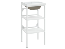 Estrutura de Lavatório com Embutido Ferro Branco MAISON EXCLUSIVE