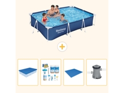 Bestway Piscina Bestway Steel Pro Retangular - 300x201x66 Cm - 5-peças S77