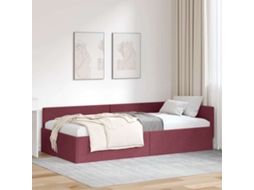 Vidaxl Estrutura De Cama De Canto Vinho Vermelho 100 Cm X 200 Cm