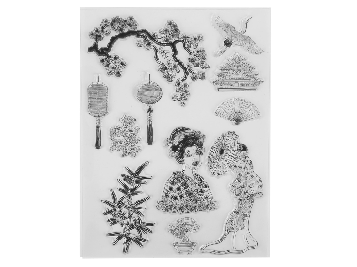Carimbos transparentes para artesanato, carimbos para cartões de felicitação e envelopes.