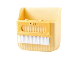Conjunto Vassoura e Peneira Mini, Design de Urso, Amarelo, para Mesa e Teclado S/MARCA