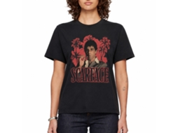 Rockinstone Scarface Movie Red Palms Black Adult T-shirt Size:l