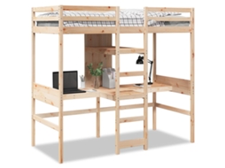 Loft Bed Frame, Loft Bed Frames Vidaxl Marrom Madeira De Pinho (75 X 190 Cm)
