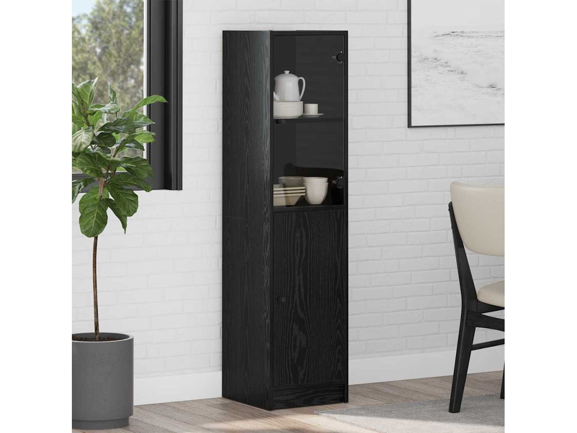 Vidaxl Buffê Carvalho Preto 35 X 37 X 142 Cm Derivados De Madeira
