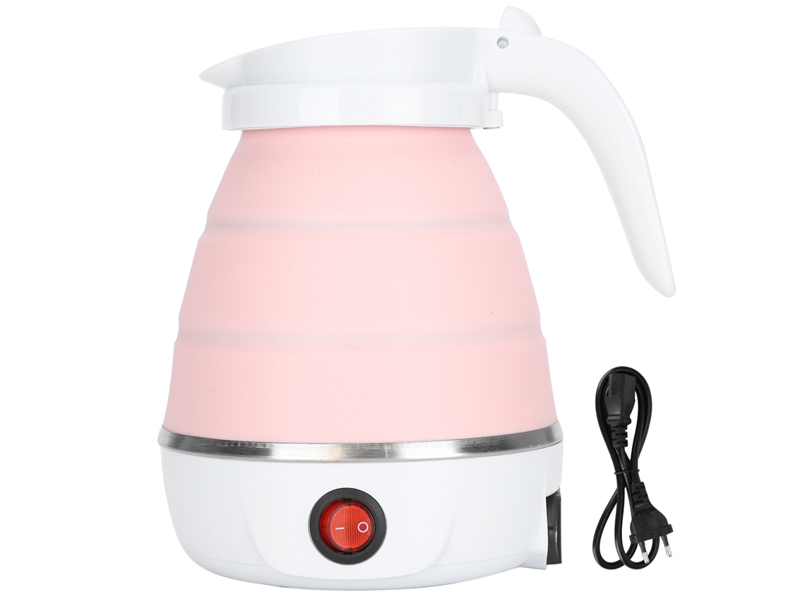Lurelia Chaleira Elétrica Dobrável De Silicone Portátil 600 W Para Uso Doméstico (ue, 220-240 V, Rosa)
