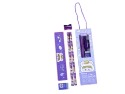 Laxiscreed Kit Escolar Infantil Com Lápis E Suporte Para Estudo Para Crianças