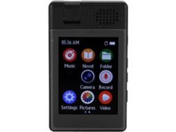 Reprodutor MP4/MP3 de 32 GB com Bluetooth, tela de 1 polegada, portátil, gravador com som Hi-Fi de 2,5 polegadas.