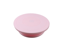 Peça. Prato Giratório Rosa Para Bolo, Suporte Giratório Suave Para Bolo, Kit De Decoração Para Bolo Slowmoose