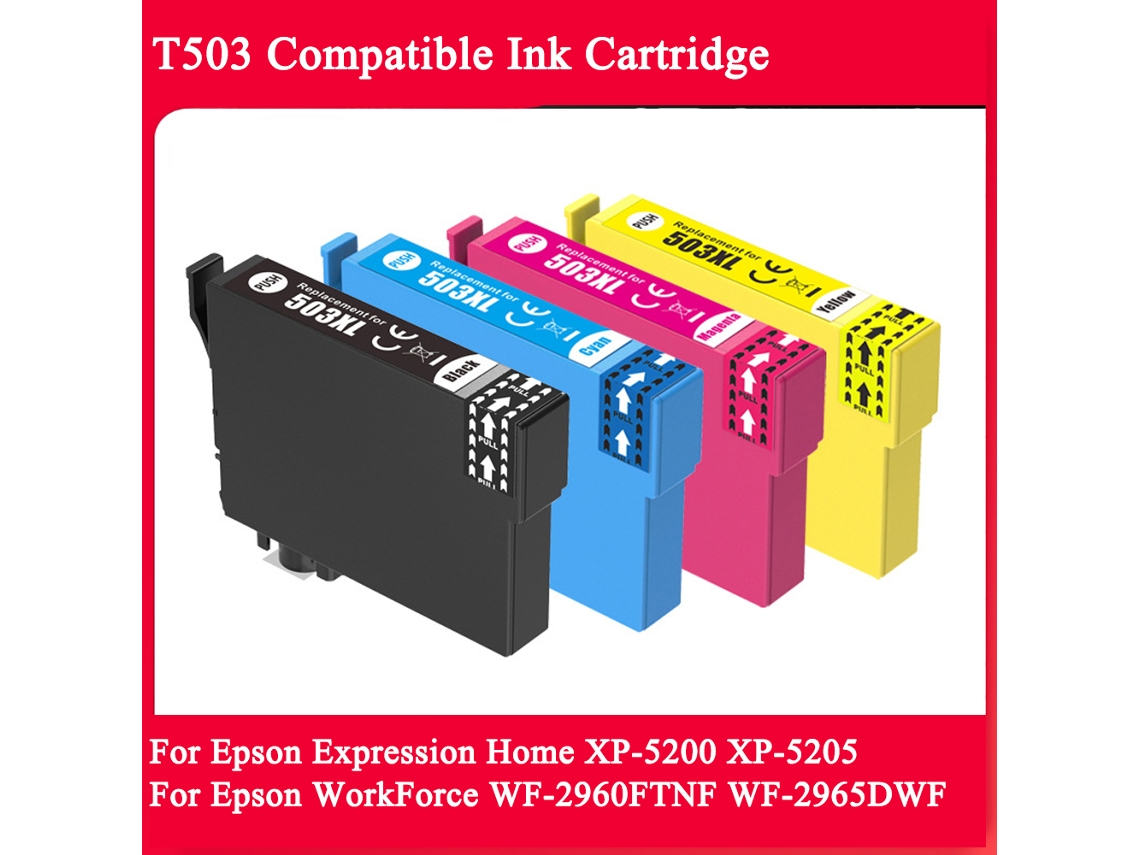 Set-cartucho De Tinta Compatível T503xl 503 Para Epson 503xl 503 Para Epson Xp-5200 5205 2960ftnf 2965dwf Workforce Wf-2960 Impressora