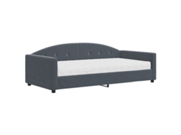 Daybed With Mattress, Daybed With Mattresses Vidaxl Cinzeto Veludo (100 X 200 Cm)
