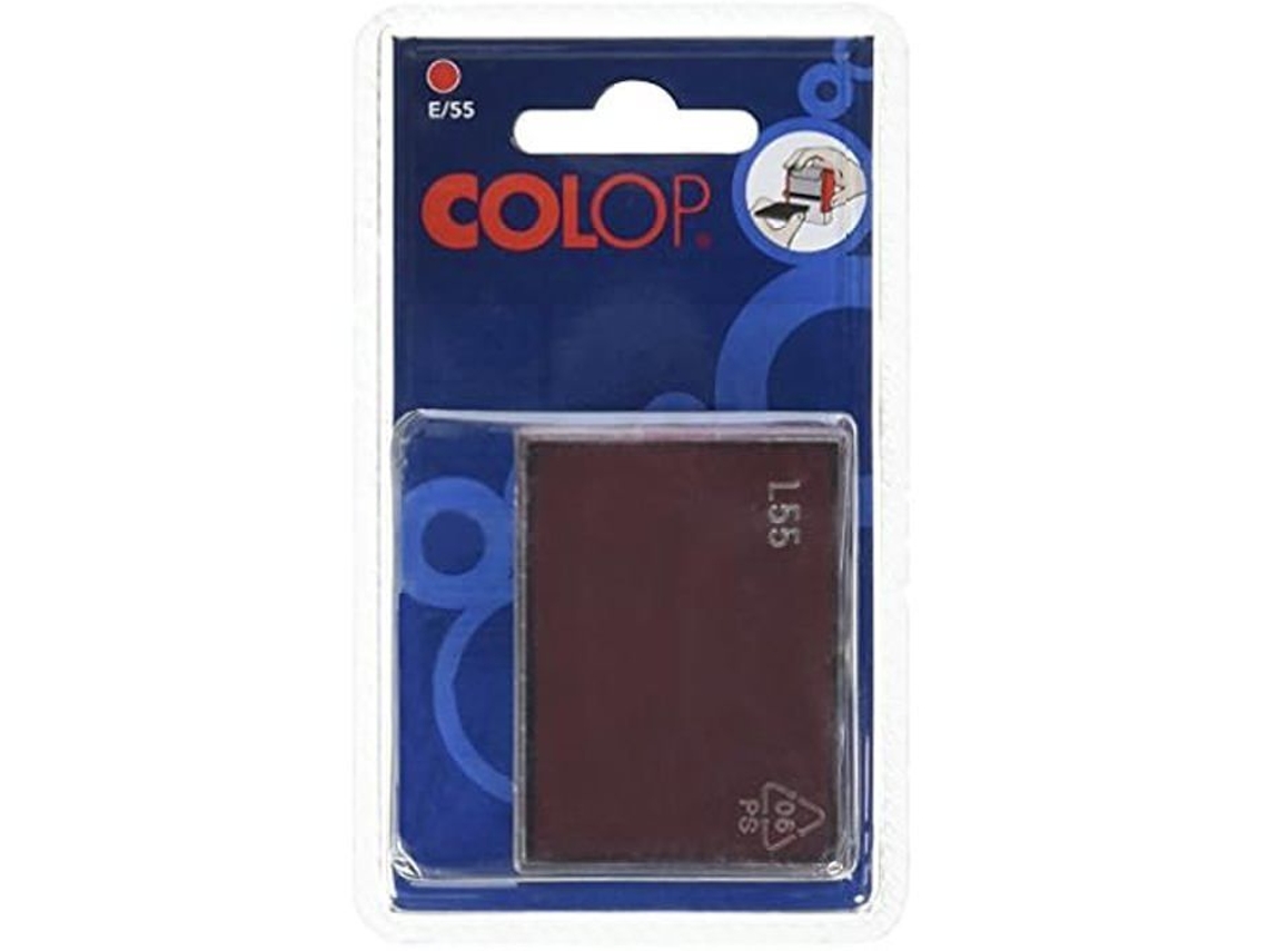 Recarga Pré Colorida Colop E/55 Pacote Com 2 Cor Vermelha Dimensões 1x6,5x5 Cm Slowmoose
