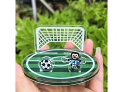 Suporte para celular em formato de campo de futebol, decoração Copa do Mundo, figuras esportivas