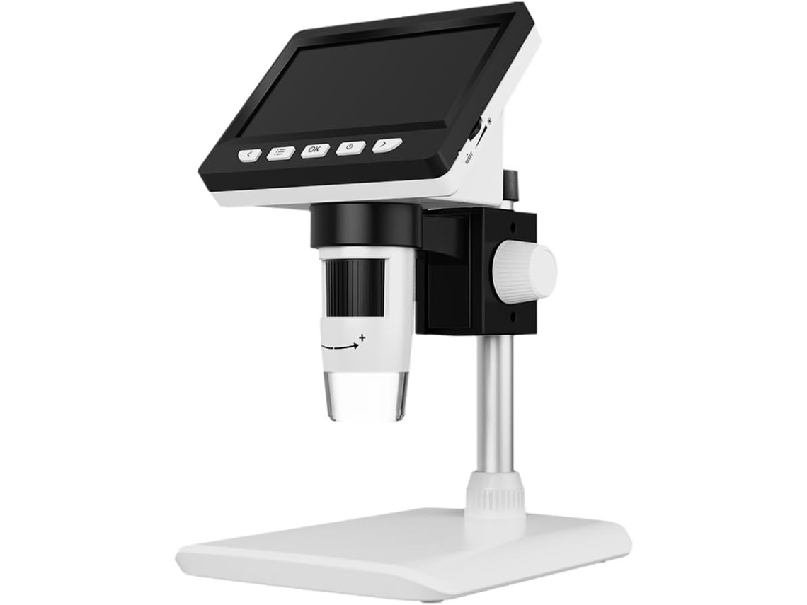 Microscópio Digital Lcd de 4,3 Polegadas com Entrada para Moedas, Ampliação de 1000x e 8 Luzes. SFUSHOS