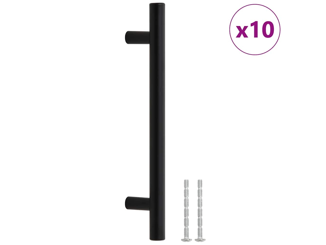 Cabinet Handle, Cabinet Handles Vidaxl Preto Aço Inoxidável (128 Mm)
