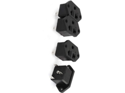 Conjunto de 4 Tomadas Ac 125v / 250v 6a de 3 Pinos para Plugues Europeus e Americanos CHABERLU