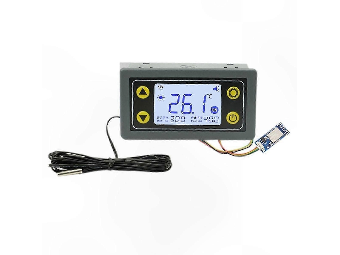 Termostato Inteligente Wi-fi Com Visor Digital, Alertas De Temperatura Alta/baixa E Controle De Temperatura Para Uso Doméstico E Comercial.