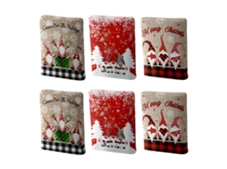 Laxiscreed Conjunto De 6 Capas Decorativas Para Encosto De Cadeira De Natal Em 3 Estilos Diferentes