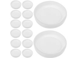 Conjunto De 20 Tampas Plásticas Redondas Proteção Para Tubos Papelão Kraft, Pequenas Tampas Multiuso Para Proteção E