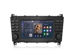 Rádio Automotivo Para Mercedes Benz W203 C209 Clc 7 Android 13 Gps Navi Bt Dab 232gb Junsun